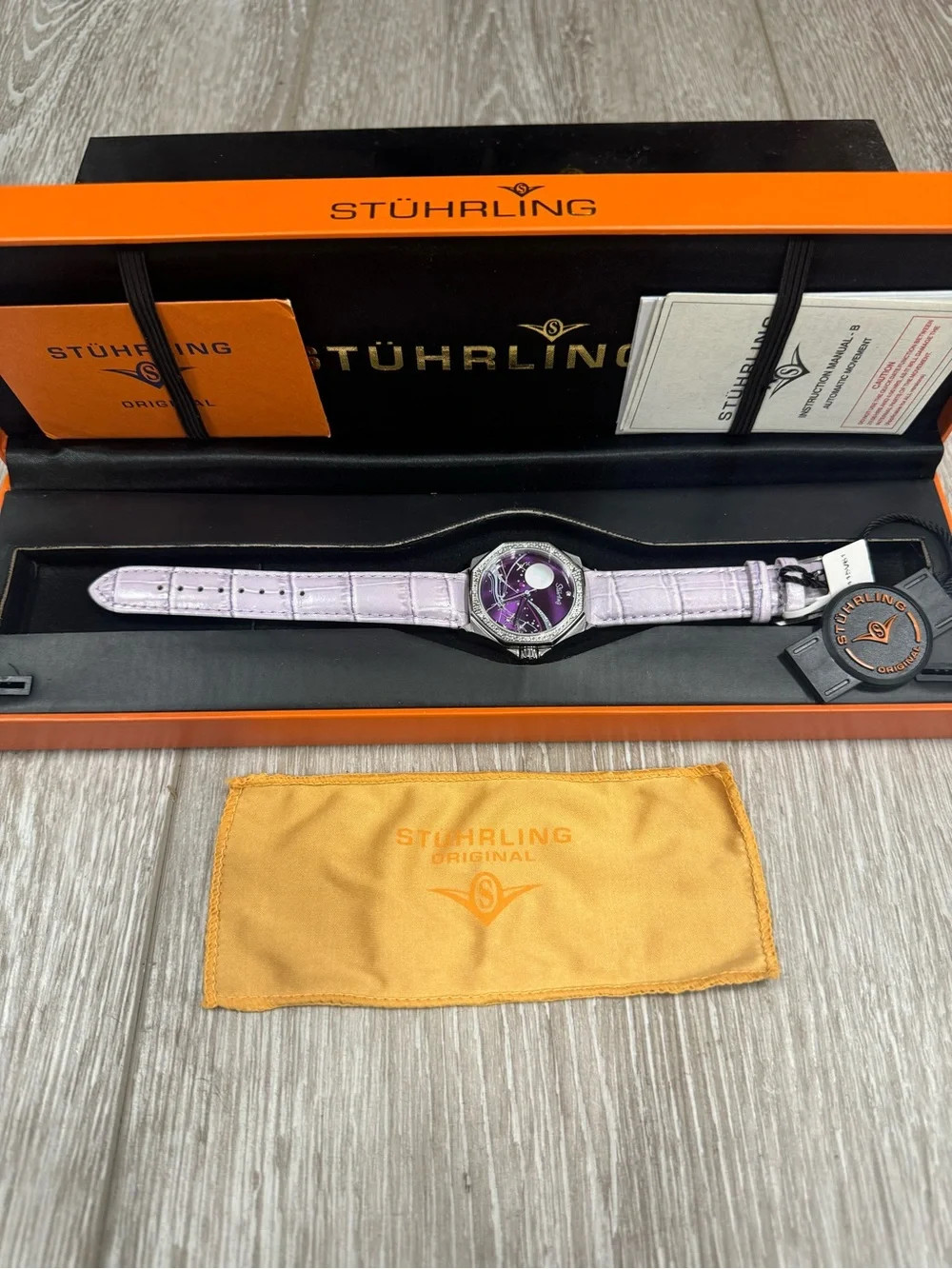 Stührling Original Gala 231D.1115V61 Women’s Quartz Watch Lacender Crystal Bez